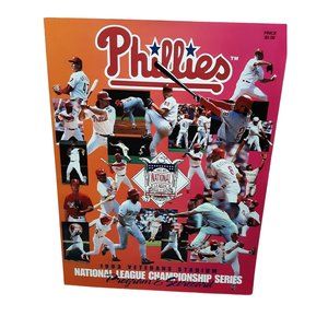 1993 Philadelphia Phillies scorebook Program NL Championship Atlanta Braves